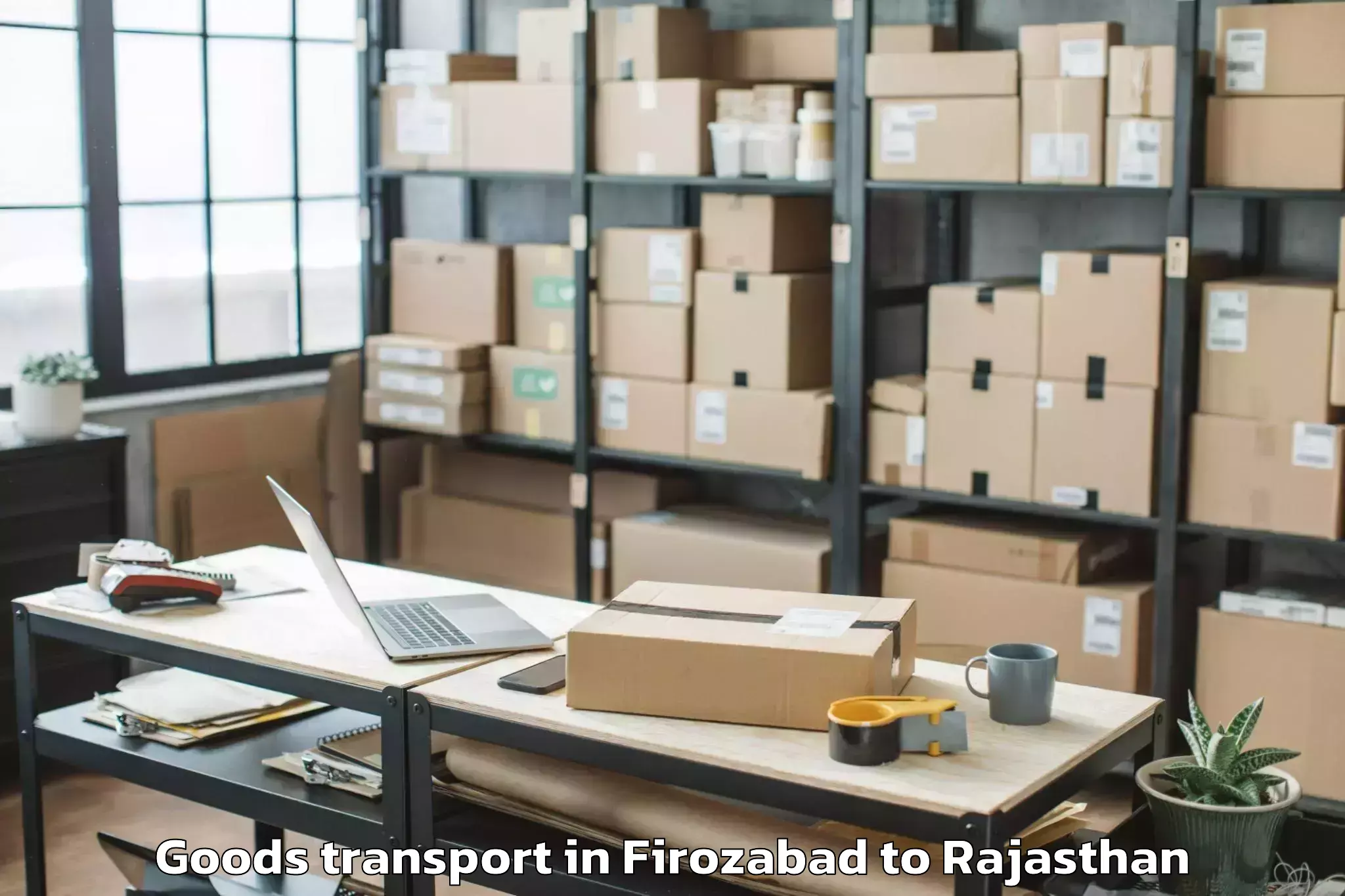 Book Your Firozabad to Udaipur Goods Transport Today